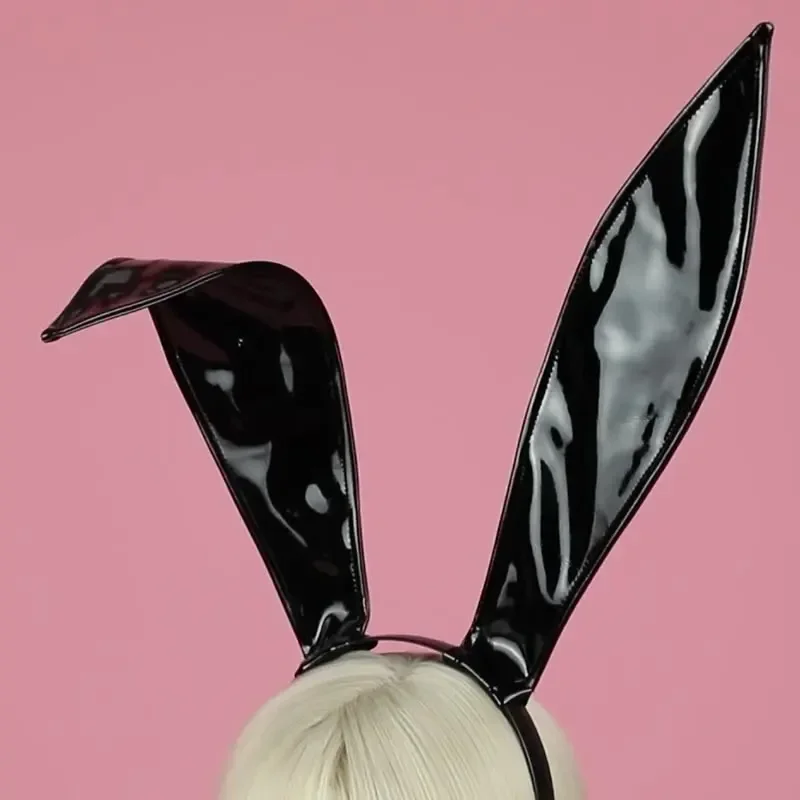 Rabbit Headbands Leather Cosplay Sexy Bunny Ears Band Funny Easter Halloween Theme Flexibilit Hair Accessories Loo MN3