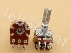 2pcs for Taiwan Double Balance Potentiometer MN250K / With Midpoint / Middle back to zero / 25MM Handle Knurled Shaft