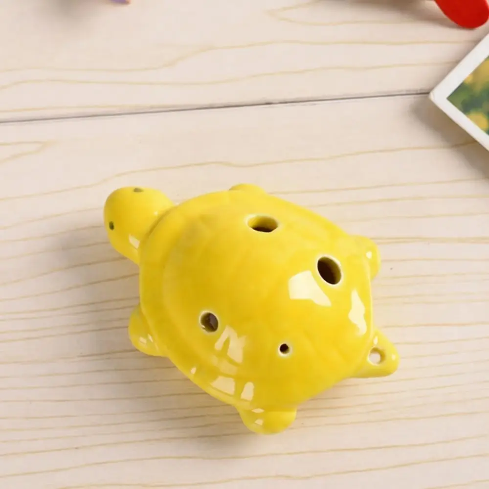 Turtle Shaped Ocarina 6 Hole Alto C Ceramic Flute Musical Instrument Professional Beginners Practice Kids Gift