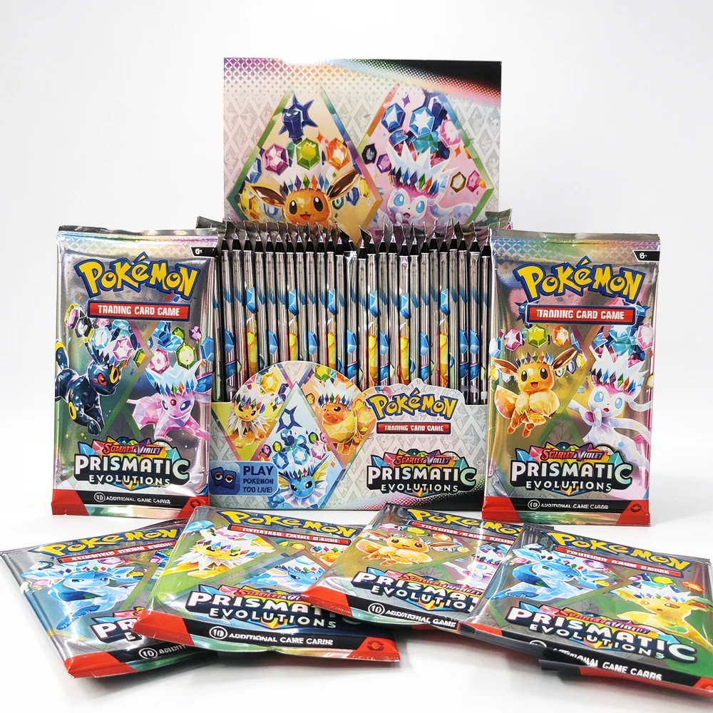 360-pieces-ensemble-cartes-pokemon-anglaises-prismatic-evolutions-Ecarlate-et-violet-151-cartes-de-combat-et-de-transaction-pokemon-faites-maison-cadeaux