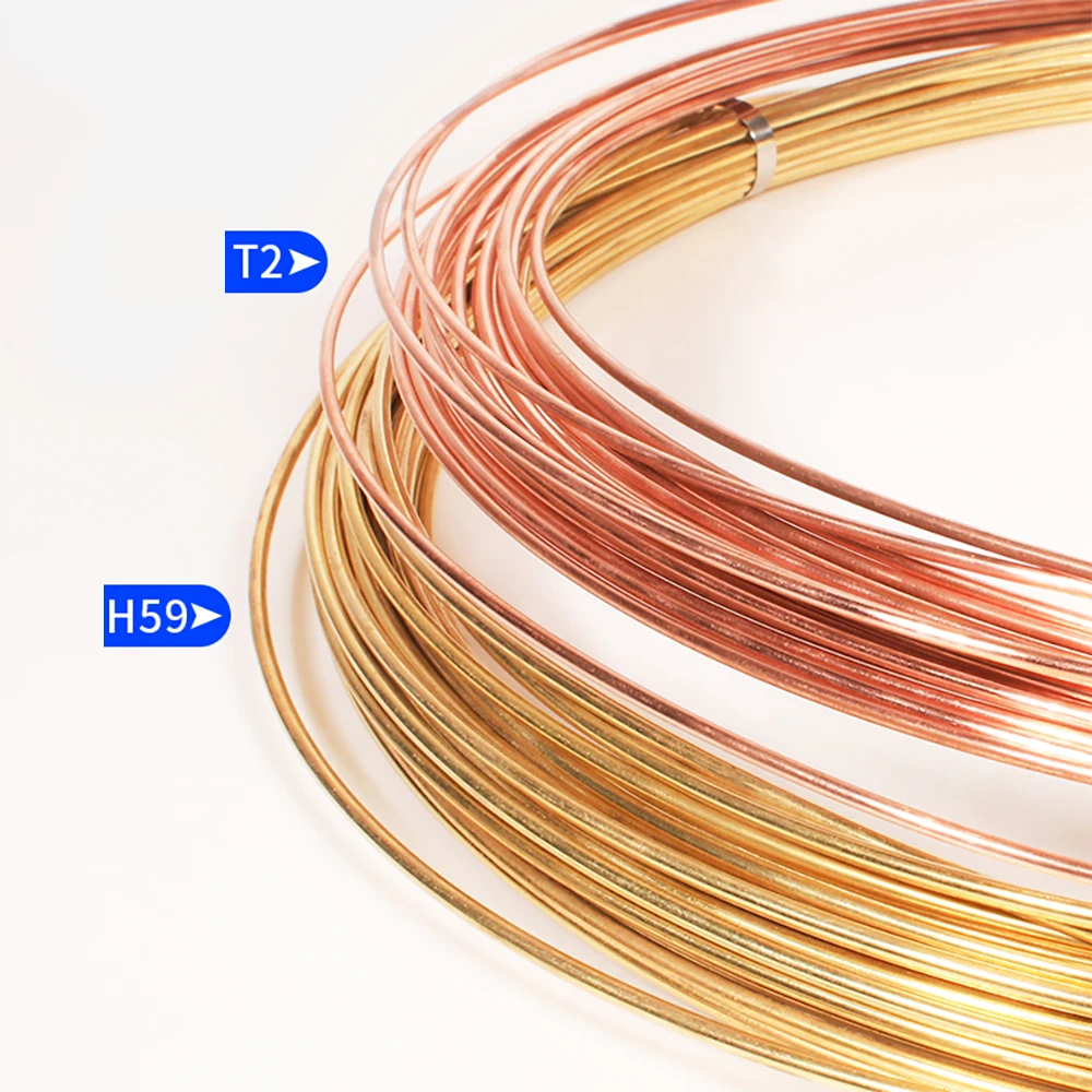 H59 Brass Wire / T2 Red Copper Wire Dia 0.2 0.3 0.4 0.5 0.6 0.8 1 1.5 2 2.5 3 3.5 4 5mm DIY Handmade Copper Wire