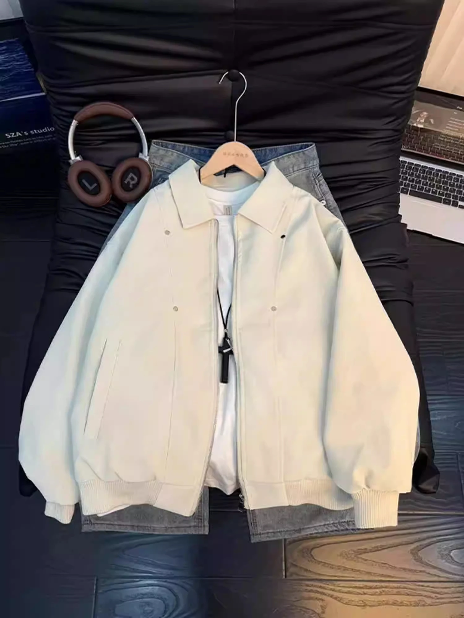 

Зимняя куртка для мужчин Thiened из искусственной кожи, бейсбольное пальто с воротником-стойкой, теплая хлопковая внутренняя подставка для подростков