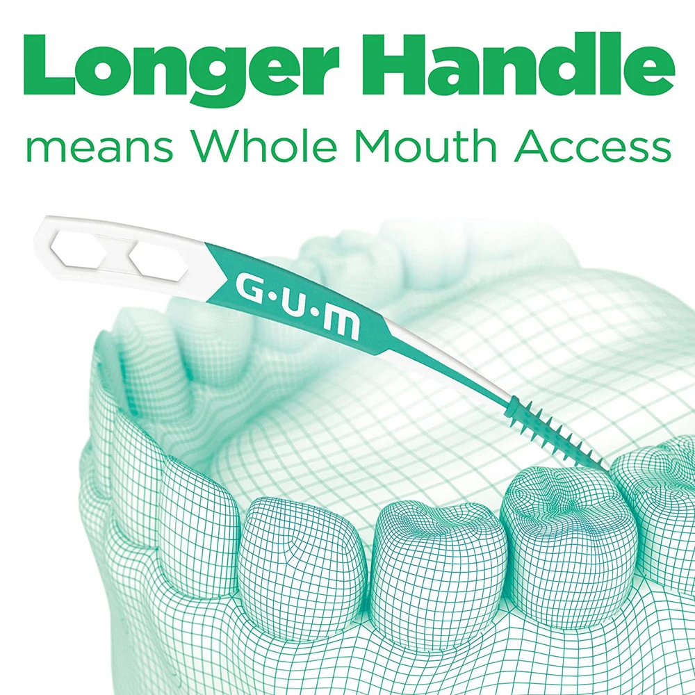 Gum Soft Picks Advanced Small Dental Tooth Interdental Cleaning Brush Curved Rubber Bristles Orthodontic Hygienist Japan Sunstar