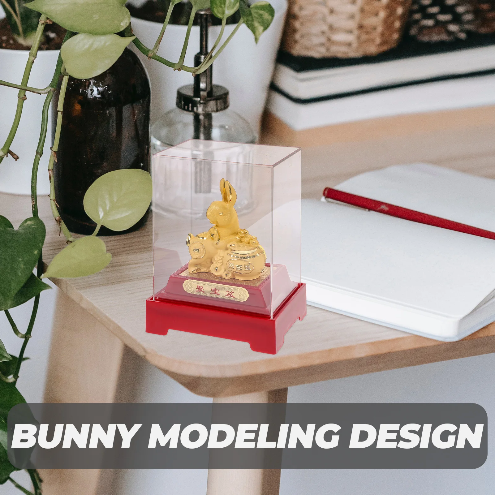 

1pcs Golden Rabbit 2023 New Year Decor Zodiac Bunny Statue For Home Desktop Table Decoration Party Ornament Rabbit Statues