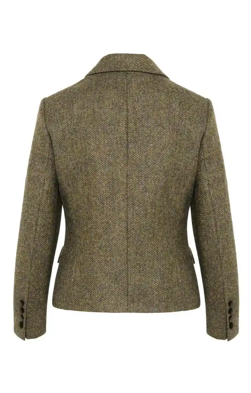 Tweed Wool Women Blazer Loose Leisure Office Female Street Wear One Piece Coat Jacket Customized