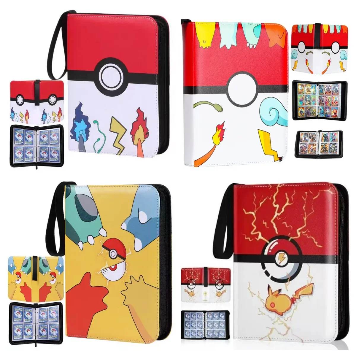 

Папка для покемонов, 400, карманный держатель для карт Anim, альбом, торговый держатель для карт, протектор, папка для ноутбука, для коллекции карт, подарки