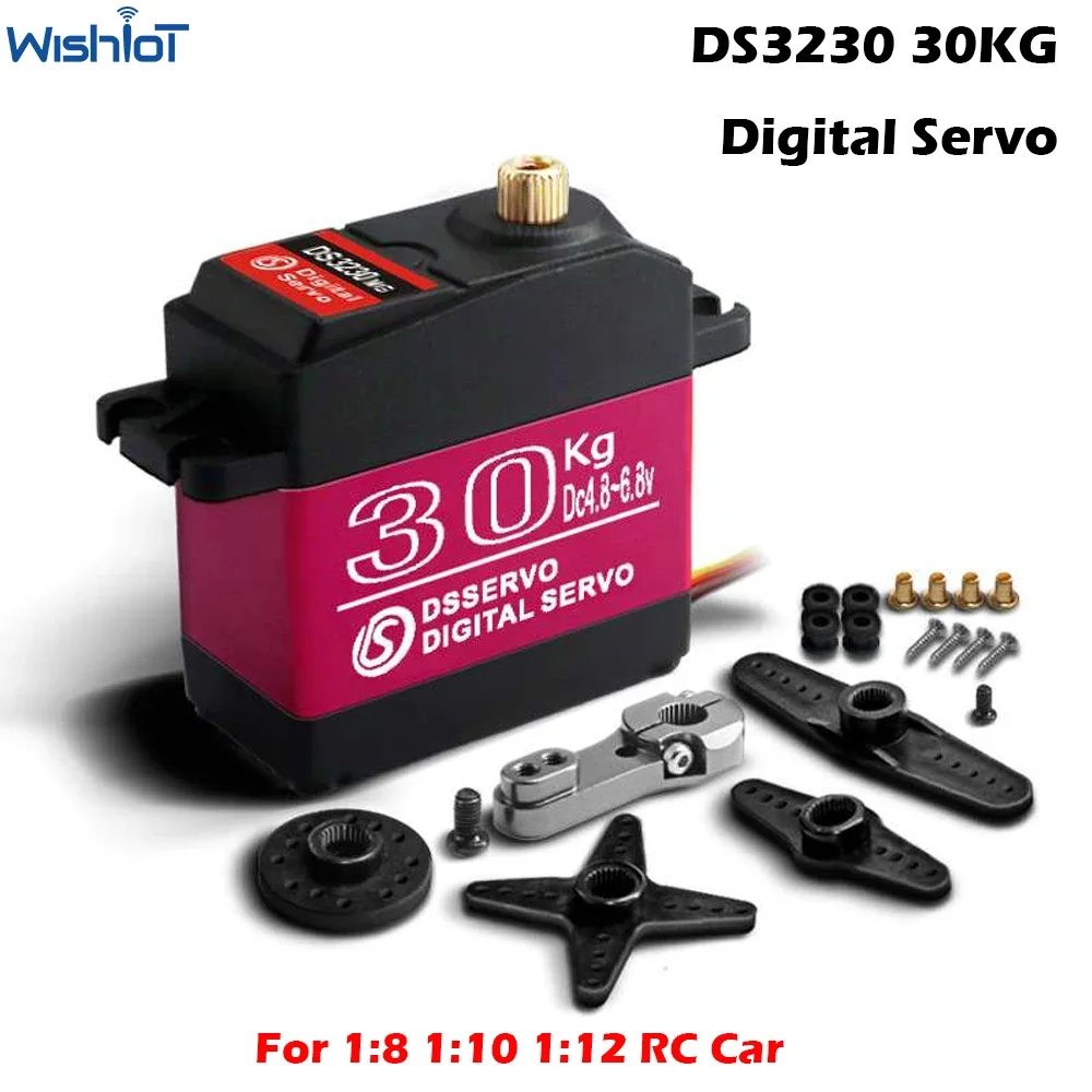 

DS3230 PRO 30KG Digital Servo High Torque Full Metal Gear IP66 Waterproof 180/270 Degree For 1:8 1:10 1:12 RC Car Crawler Robot