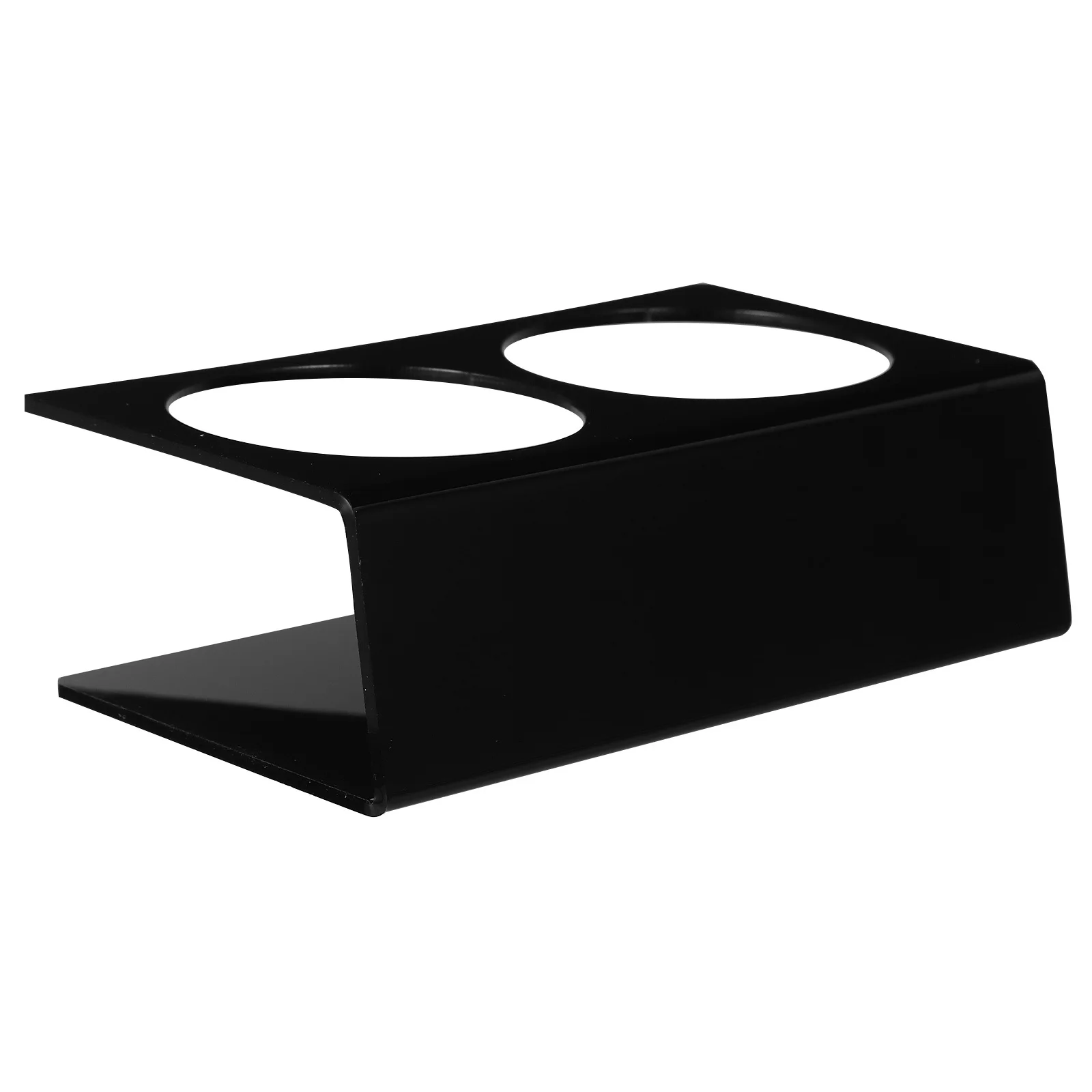 Espositore per rack per bevande in acrilico a doppio slot per organizer per bottiglie d'acqua per hotel Portabottiglie per portabicchieri da cucina