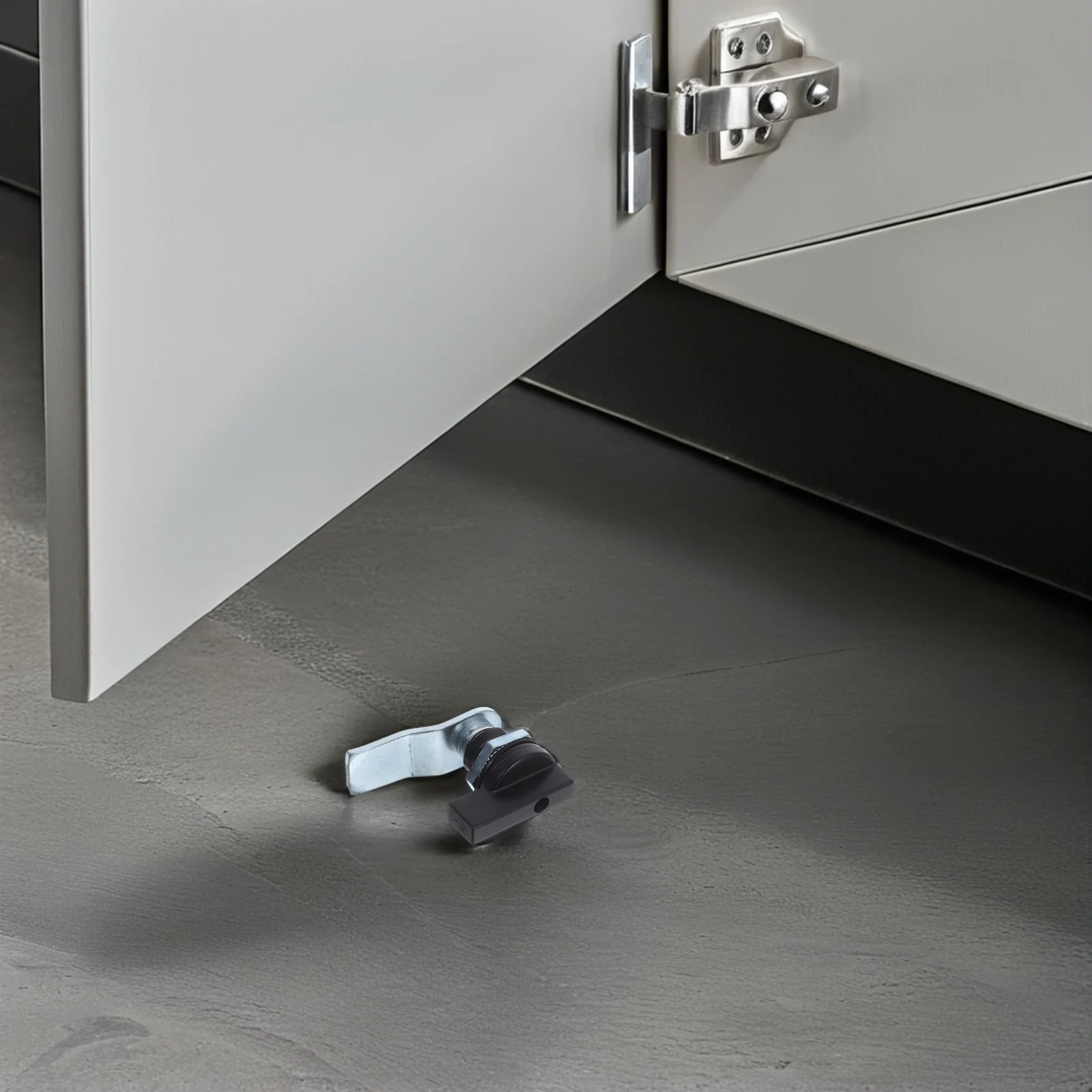 

MS406 Manual Cam Distribution Box Door Security Zinc Alloy Durable Black Handle Easy Installation Industrial Commercial Use Key