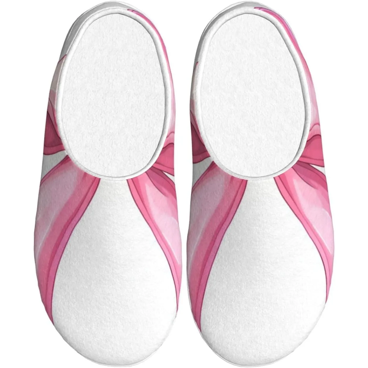 

Pink Bow Women’s Cozy Slippers Soft Cotton Indoor & Outdoor House Slippers With Anti-Slip Sole, Warm Lightweight Comfort