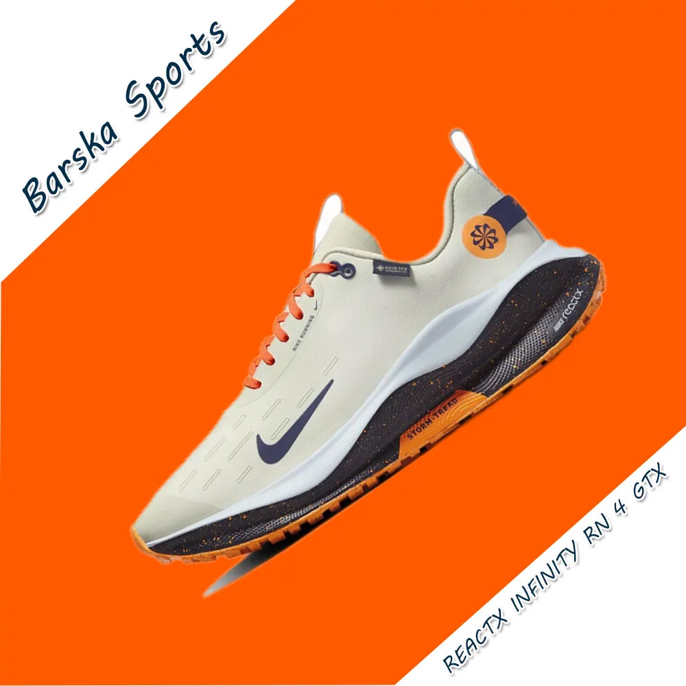 NIKE Original Man sneakers New Arrival React Infinity Run Flyknit 4 GTX Low Shock-absorbing and wear-resistant shoe