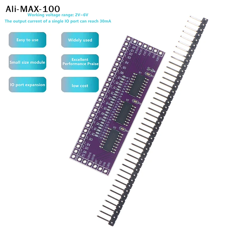 【AyS】1/3/5Pcs Microcontroller Serial To Parallel Pin IO Expansion Module 74HC595 Output Port 3 To 24pin LED Control Board