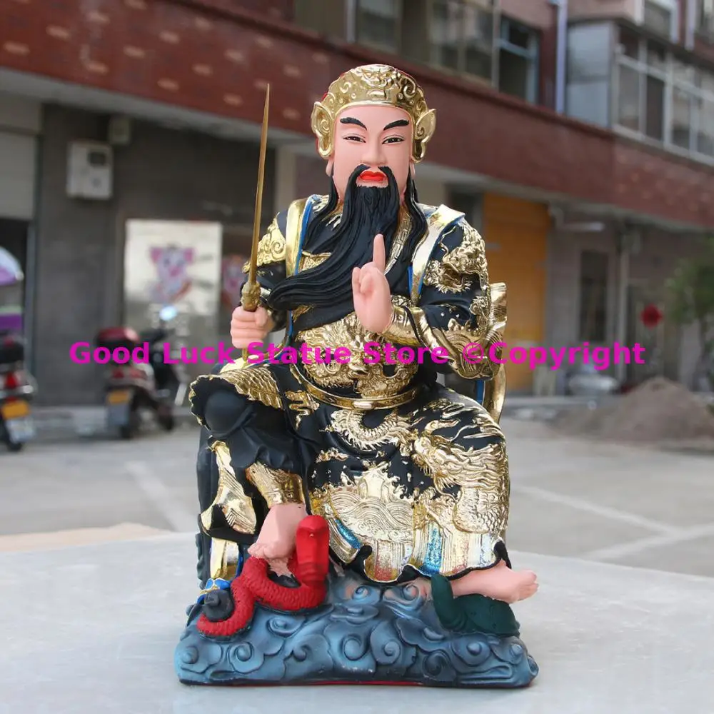 38CM large Asia Taoism Ancestor ZHENWU DADI God BUDDHA figure HOME Altar Exorcism safety protection FENG SHUI buddha statue