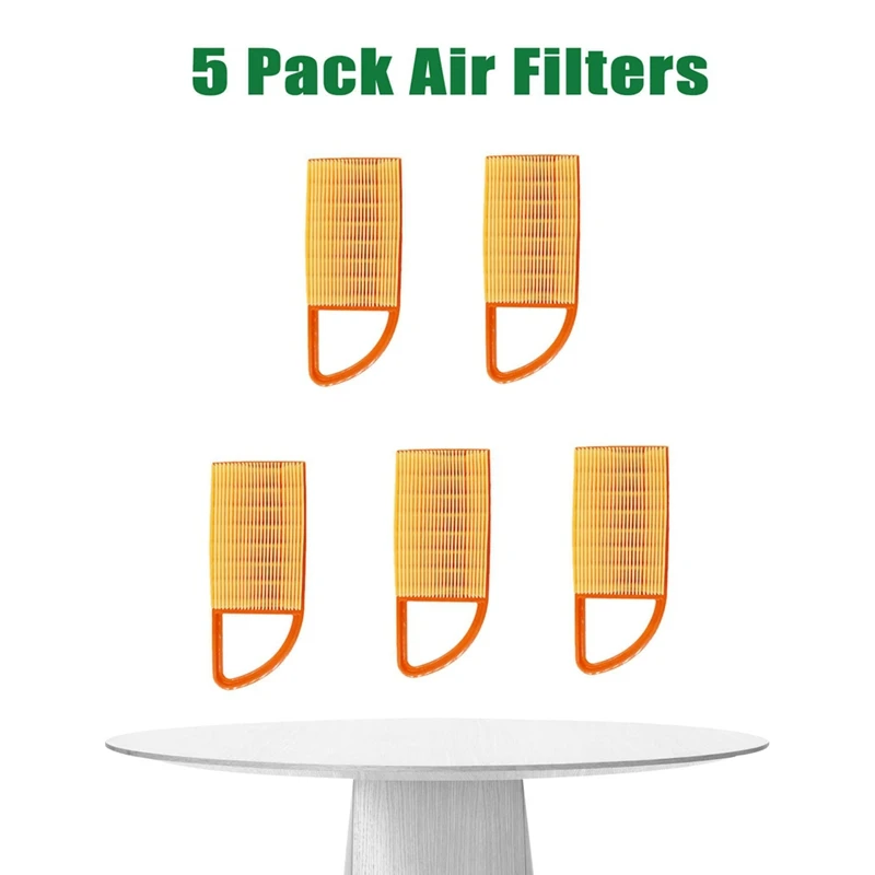 DT16 Air Filter Replacement 4282 141 0300 5-Pack for BR500 BR550 BR600 Backpack Blowers - Aftermarket Plastic
