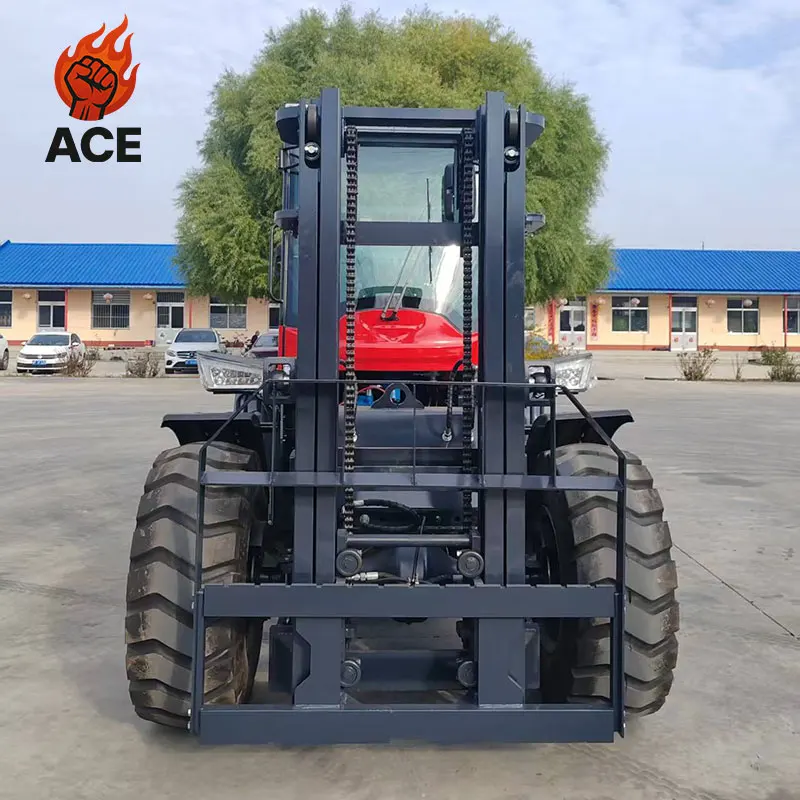 

Free shipping rough terrain forklift 3.5 ton customized diesel forklift 3 ton 5 ton ERUO5 4x4 forklift with cabin