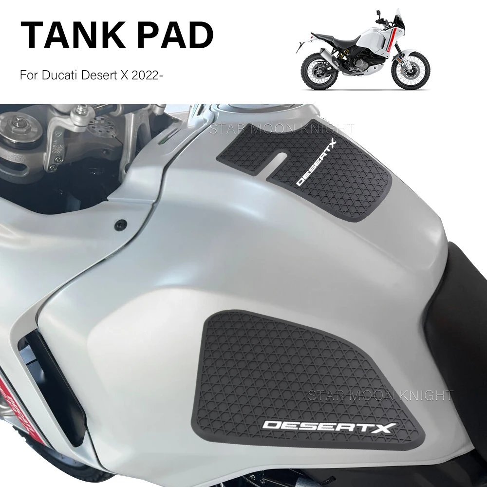 

For Ducati Desert X DesertX 2022- Motorcycle Fuel Tank Pad Side Sticker Rubber Anti Slip Decal Protection