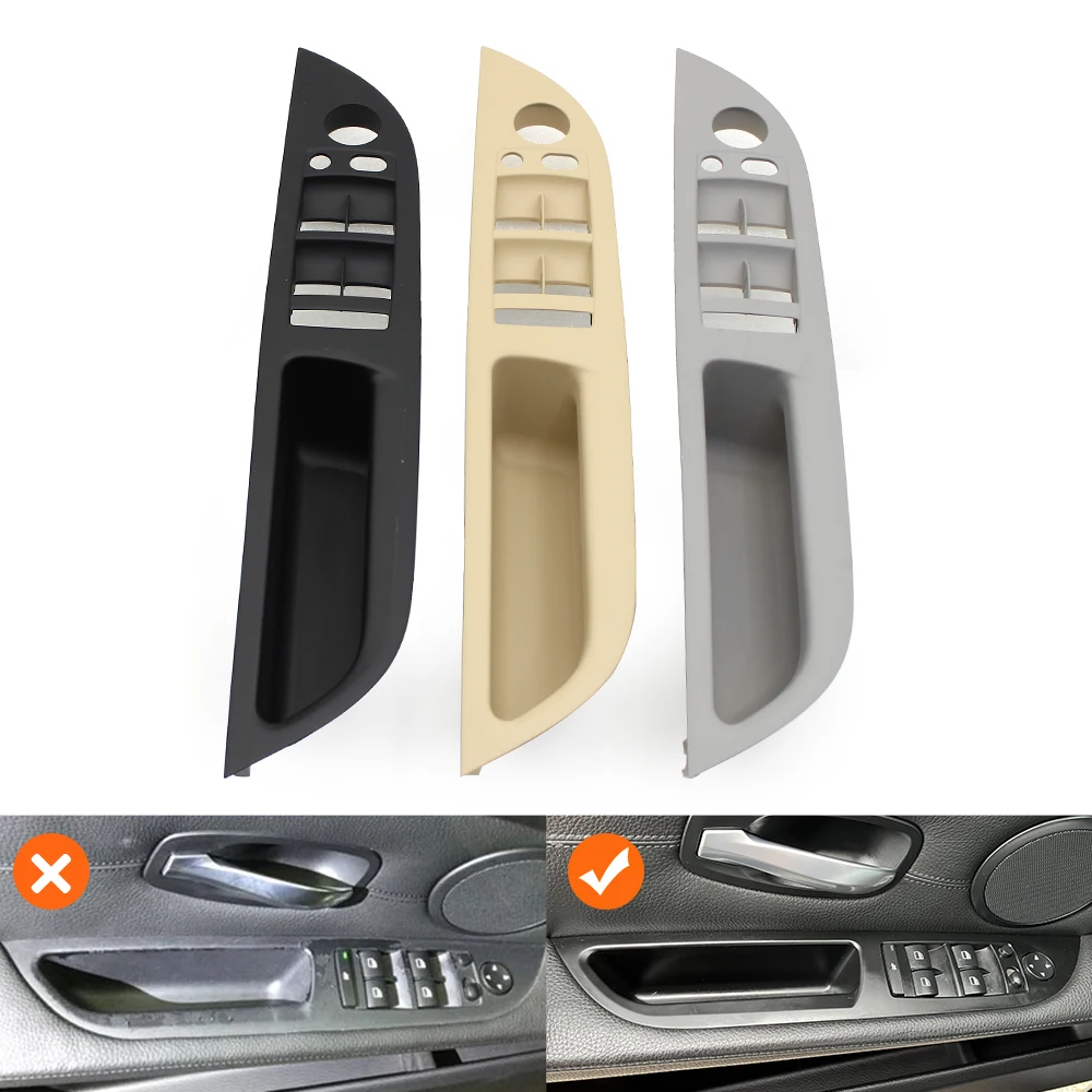 LHD RHD Car Window Switch Cover Door Handle Armrest Panel Trim Replacement For BMW 5 Series E60 E61 2006-2010 51416983703