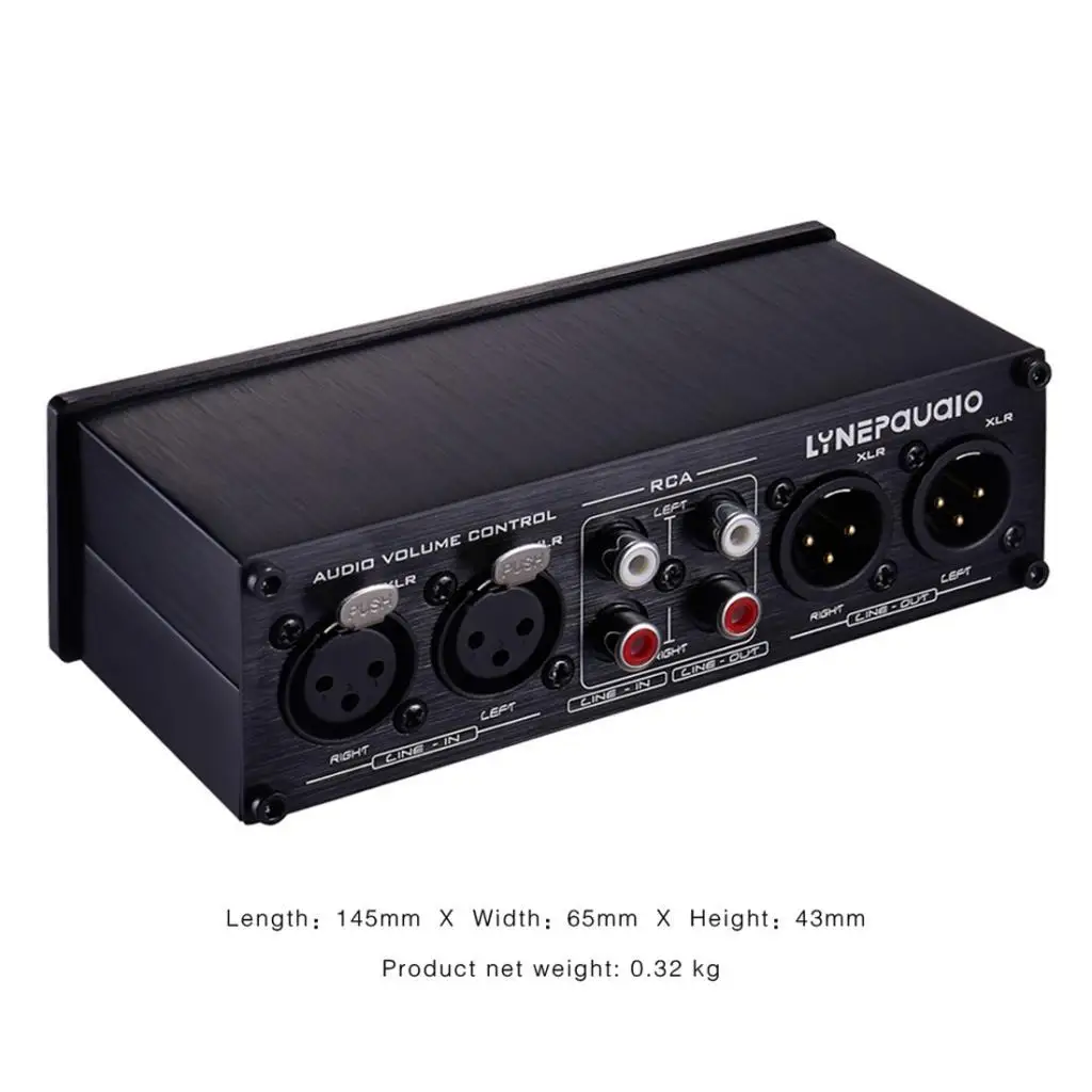 

Dual Channel Volume Controller Aluminum Audio Switcher Mini Preamp Volume Adjuster for Active Speakers and Decoders
