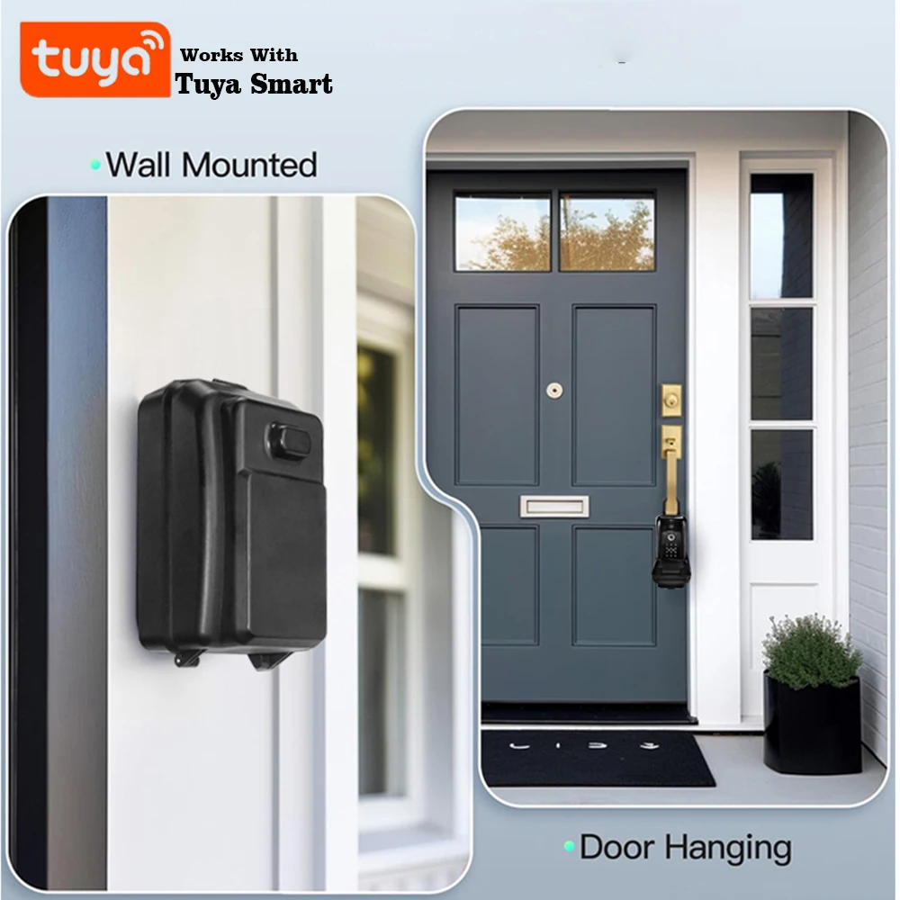 Tuya Smart Key Box Bluetooth Lockbox, Digital Safe with Code Unlock, Work with Smart Life APP, Ideal for Airbnb Door Key Storage