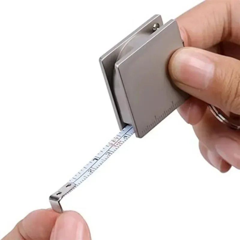 1pcs For DIYWORK Pull Ruler Portable Key Ring Retractable Ruler Measuring Tools Gauging Tools Tape Measure Keychain