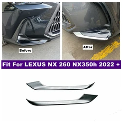 For LEXUS NX 260 NX350h 2022 2023 Front Fog Light Lamp Cover Trim ABS Chrome