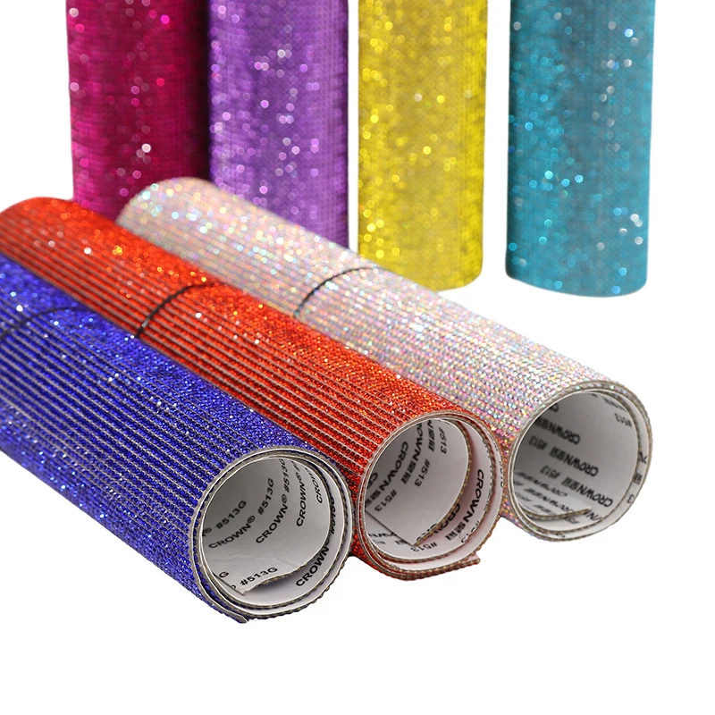 1 Roll Self Adhesive Crystal Rhinestone Ribbon Sticker Art Craft Tape Handmade Car Phone Gift Home Decor DIY Wedding Decoration