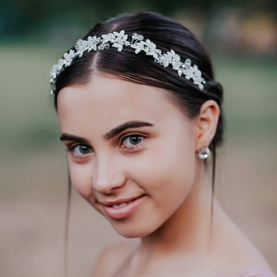 Crystal Leaf Rhinestone Flower Handmade Fashion Hair Vine Headband Bridal Wedding Hair Accessories Jewelry Hair Vine Headband