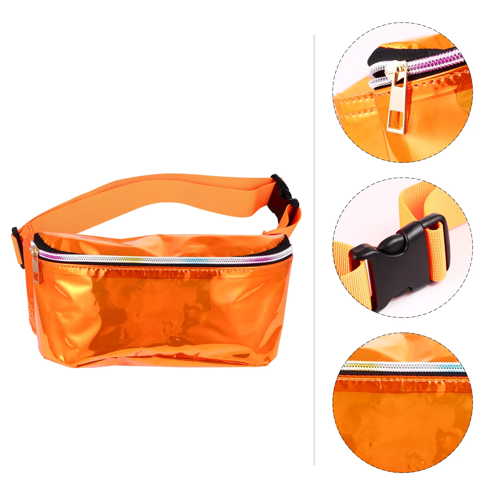 

1Pcs PVC Chest Bag Women Transparent Cross Body Waist Bag Fashionable Waterproof Scratch Resistant Comfortable Hand Feeling