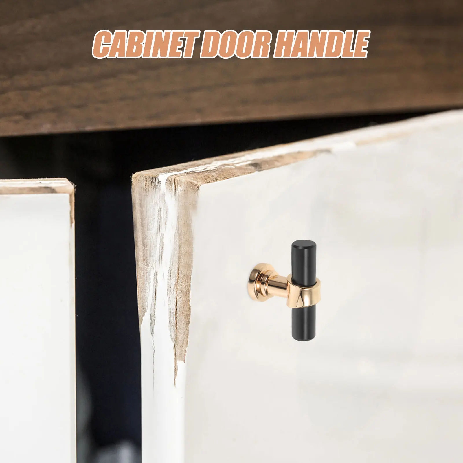 

10Pcs Alloy Black Knurled Cabinet Handles Single Hole Kitchen Cabinet Door Drawer Pulls Hardware Single-Hole Door Handle