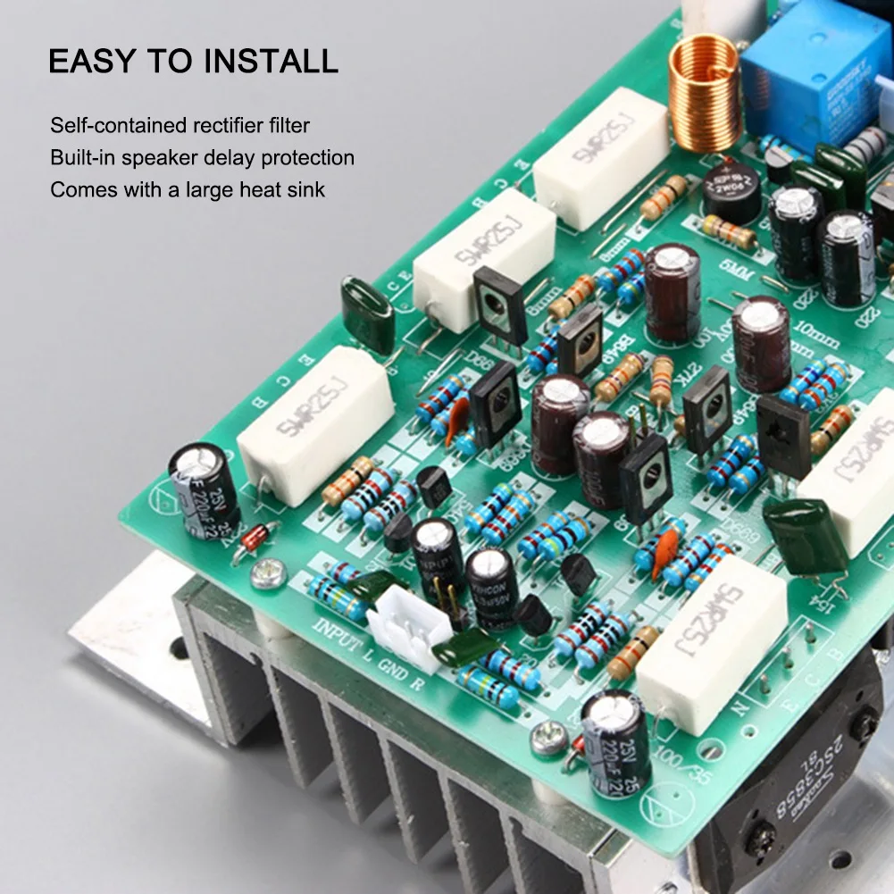 ABKQ-For Sanken1494/3858 HIFI Audio Amplifier Board 450W+450W Stereo AMP Mono 800W High Power Amplifier Board For Sound