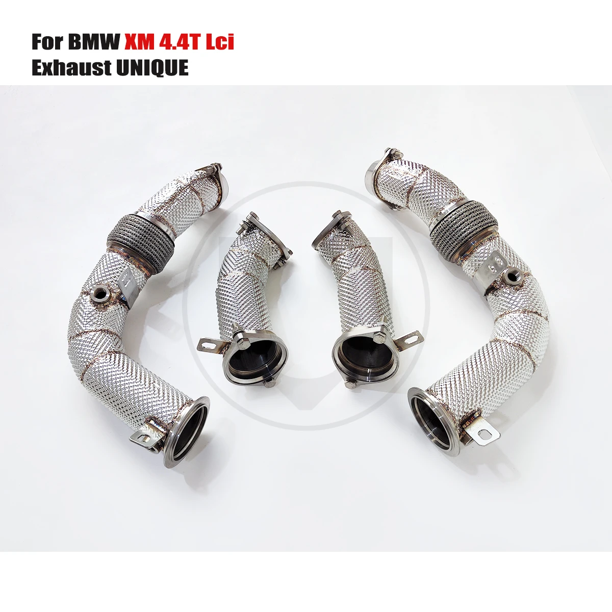 UNIQUE Designs 2024+BMW XM 4.4T 304 stainless steel  sports  with heat shield metal catalytic  Downpipe