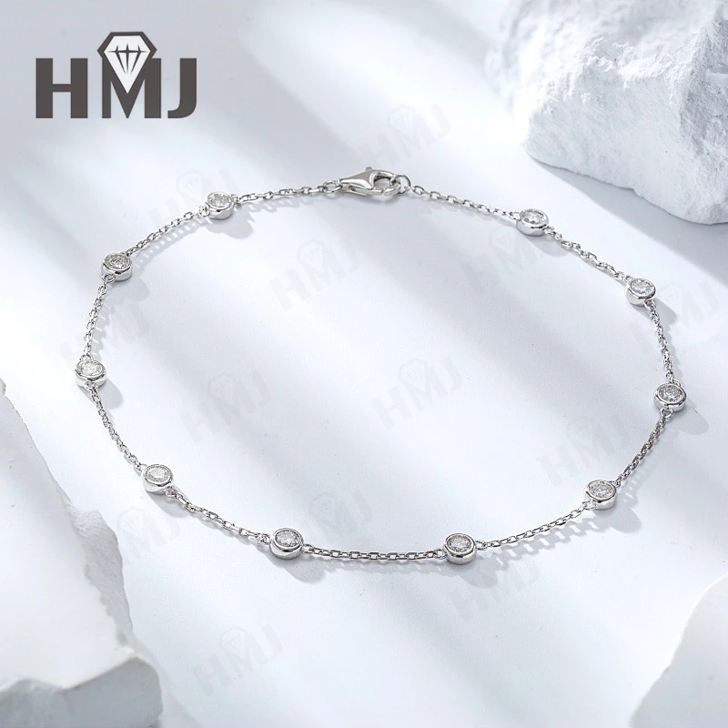 Armband 4mm Moissanit Diamant Rundschliff Schwarze Farbe 925 Sterling Silber Jubiläumsgeschenk Tägliches Tragen Hypoallergene Anhänger – Detail 13