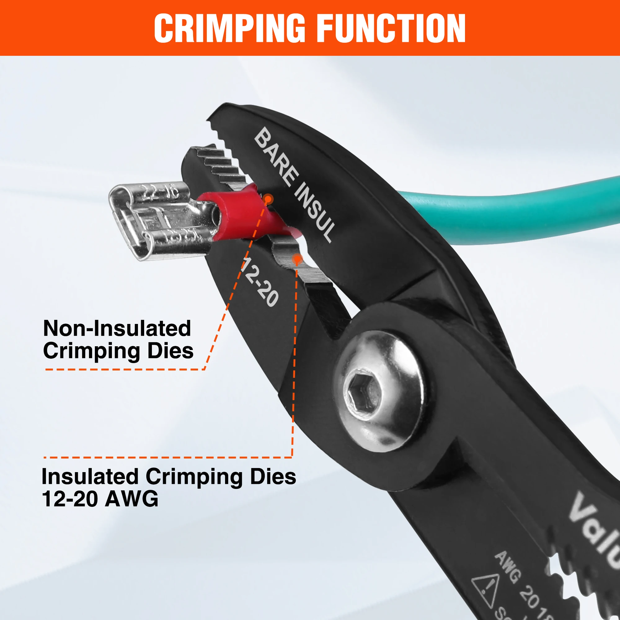 ValueMax 4-in-1 Wire Stripping, Crimping and Cutting Pliers 7 Inch Multifunctional Wire Stripping Pliers Heavy Duty Hand Tools