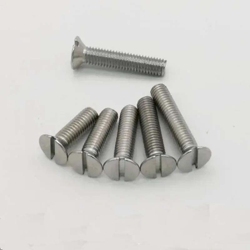 1Best 50pcs M1.6 flat head one line socket bolts straight line slot screws GB65 countersunk head slot drive bolt stainless steel