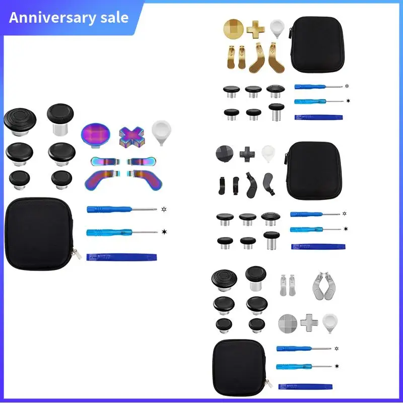 

17PCS Metal Paddles Thumb Grips Core Joystick Kit For One Elite 2 Enhanced Precision Game Controller Parts