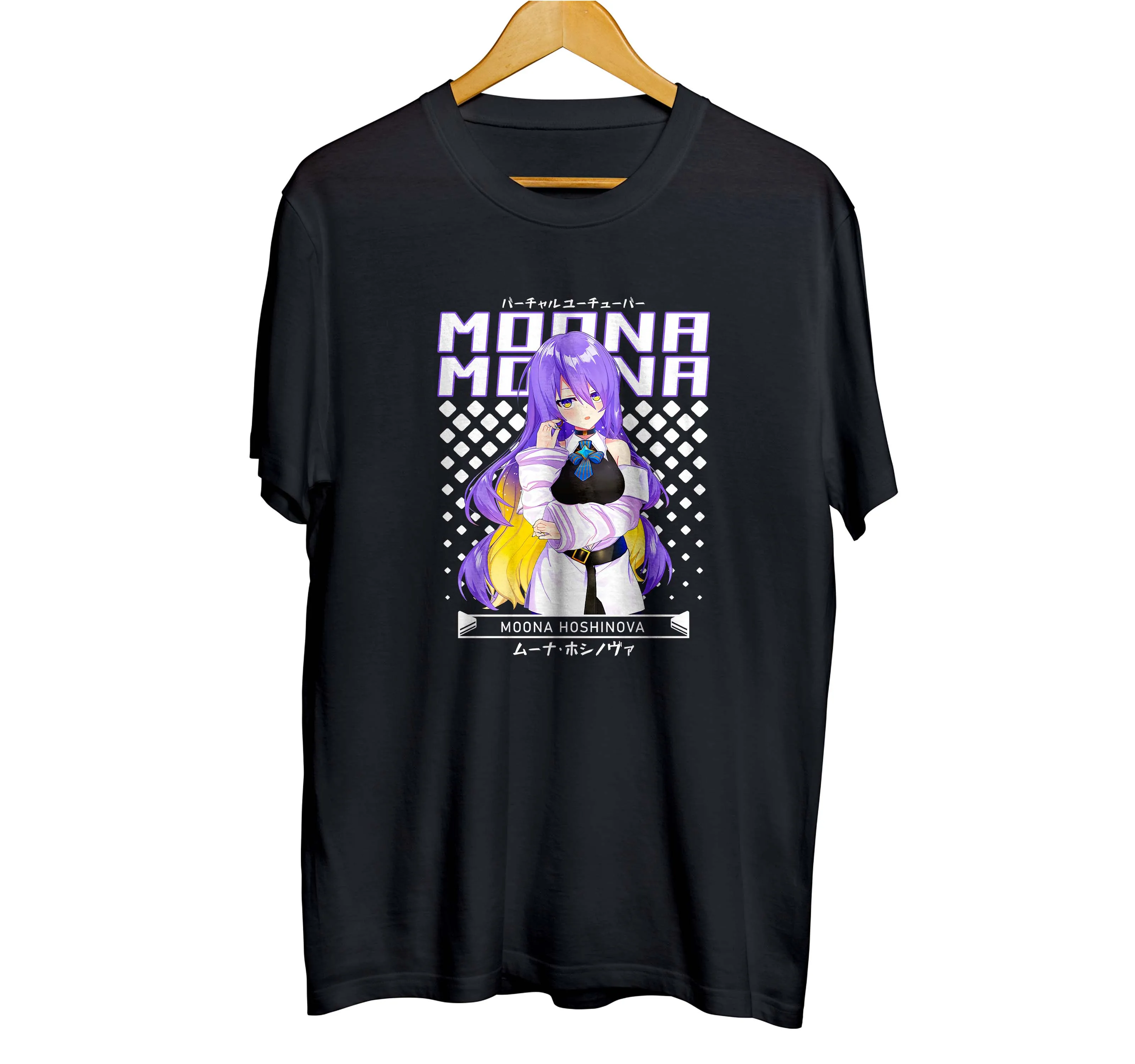 T-shirt distroanime vtuber MOONA HOSHINOVA - HOLOLIVE IND 100% cotton combed 30s