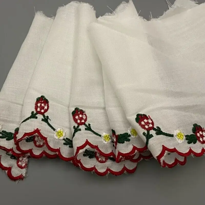 Strawberry Embroidered Cotton Children\'s Clothing Lolita Collar Flower Skirt Cuffs Collar Lace Accessories