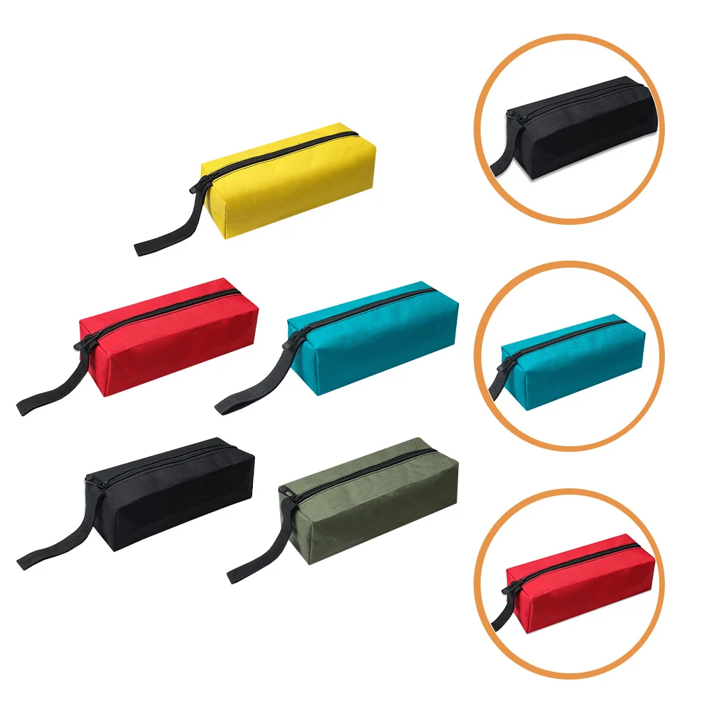 5Pcs Waterproof Oxford Cloth Tool Pouch Small Zipper Organizer Utility Storage Bags for Hardware Tools Tool Pouch