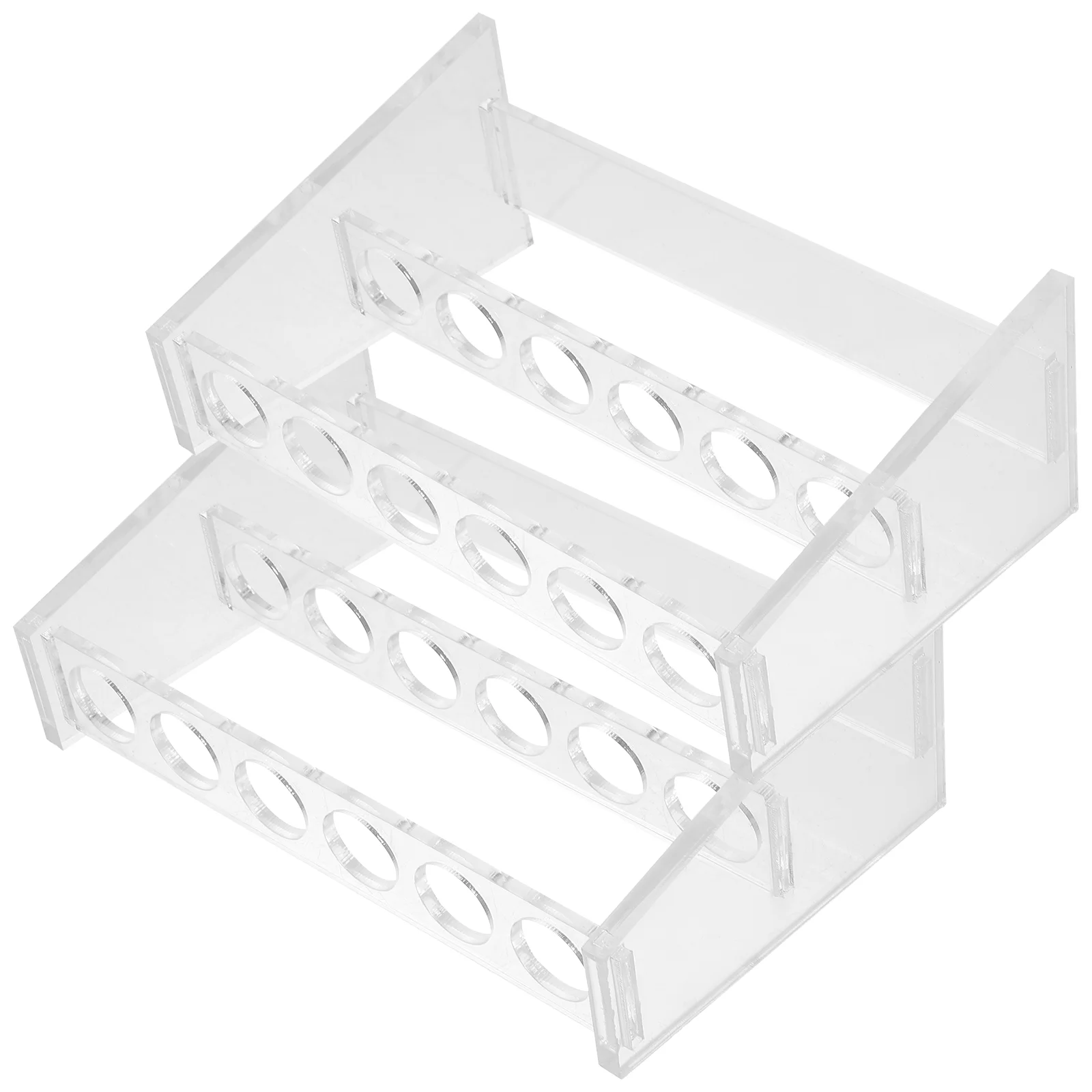 2 ชิ้น Colorimetric Tube Rack ปฏิบัติ Test Stand Holder Centrifuge Bracket งานฝีมือดีรอบหลุมอะคริลิค