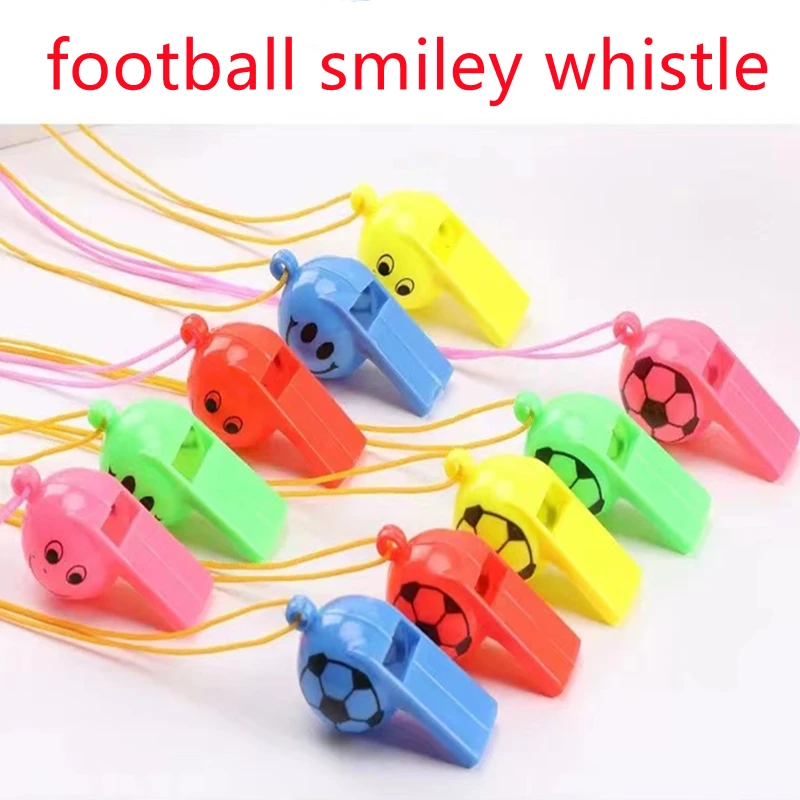 24Pcs Mini Whistle Multifunction With Rope Kid Football Soccer Rugby Cheerleading Whistle Children Gifts Piñata Filler Gifts