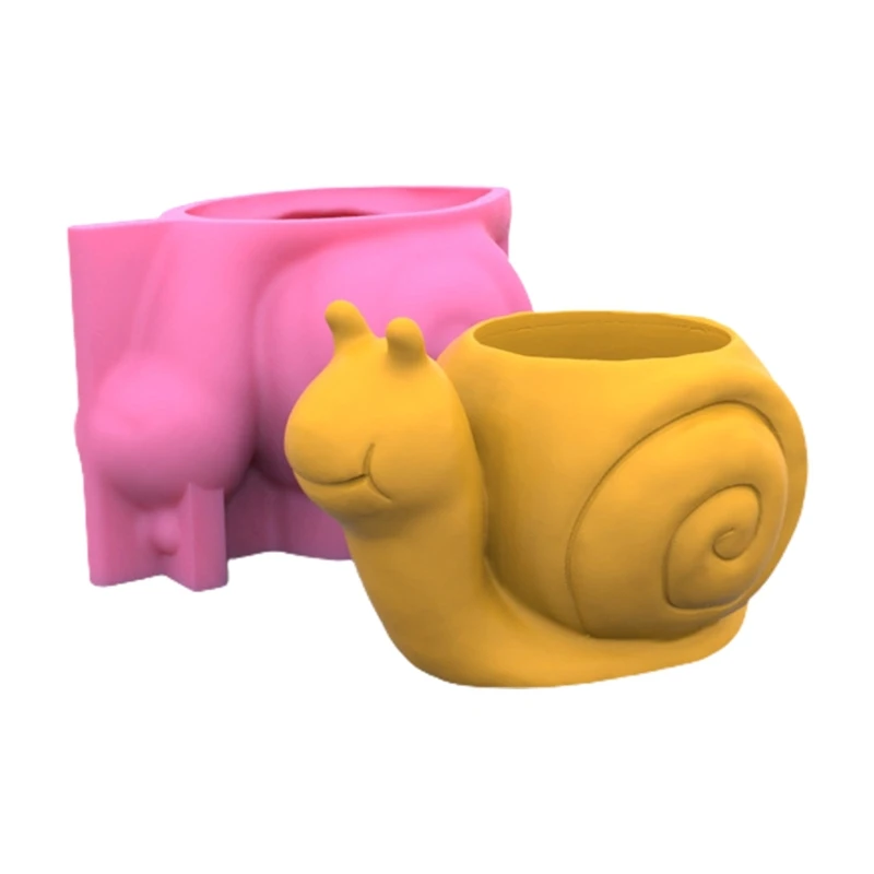 Fast Reach Animal Shaped Cartoon Flower Pot Silicone Molds Snails Home Decor