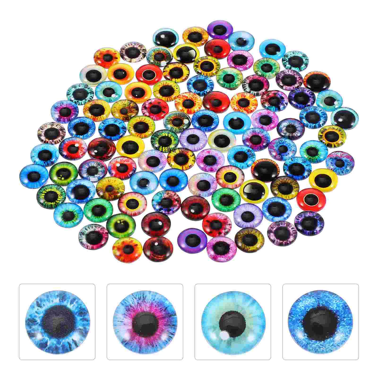 100 Pcs Accessories Eye Glass Patch for Self Adhesive Wiggle Eyes Jewelry Making Patches