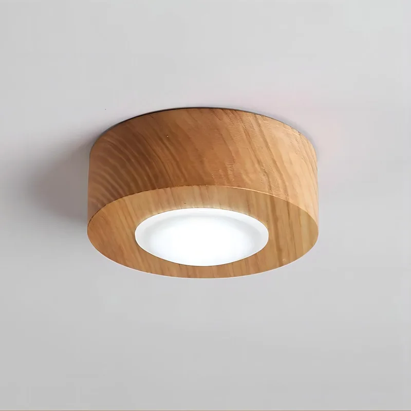 Walnut Wood Brass Downlight Ceiling Light Fixture, Spotlight for Living, Dining Room, Kitchen Island, Corridor aisle, bedroom