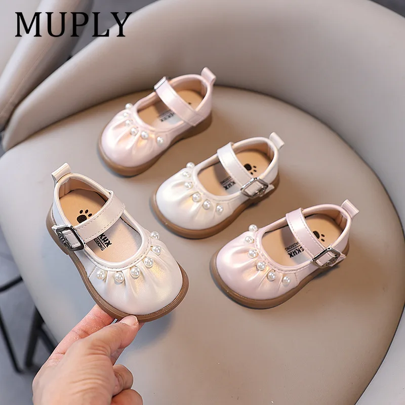 Girls Flat Shoes Spring Autumn Lolita Style Children's Fashion Mary Jane Shoes Glossy PU Kids Princess Leather Shoes
