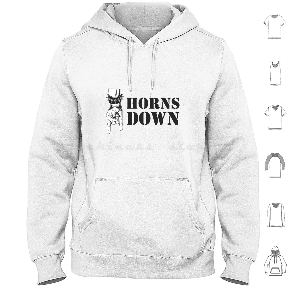 Hornes Down-Funny Hoodies Long Sleeve Hornes Down Funny Football Teams Texas Humour Happy Retro
