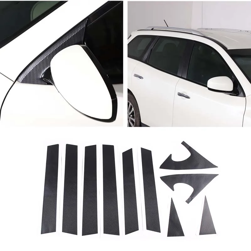 

For 2013-2018 Nissan Pathfinder PVC carbon fiber car styling car center pillar decorative sticker car protection accessories