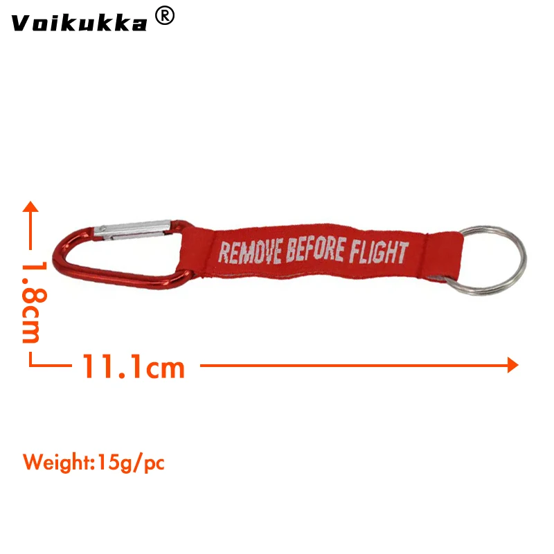 뜨거운 판매 2 개/대 비행 전 텍스트 양면 자수 자동차 키 체인 야외 카라비너 키 체인 도매