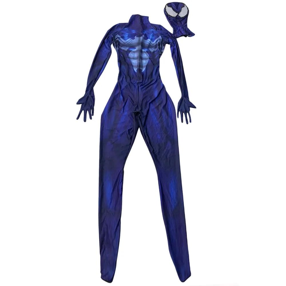 

Halloween Men Spider Venom Symbiote Cosplay Costume Zentai Bodysuit Adults Male Superhero Man Party Jumpsuit