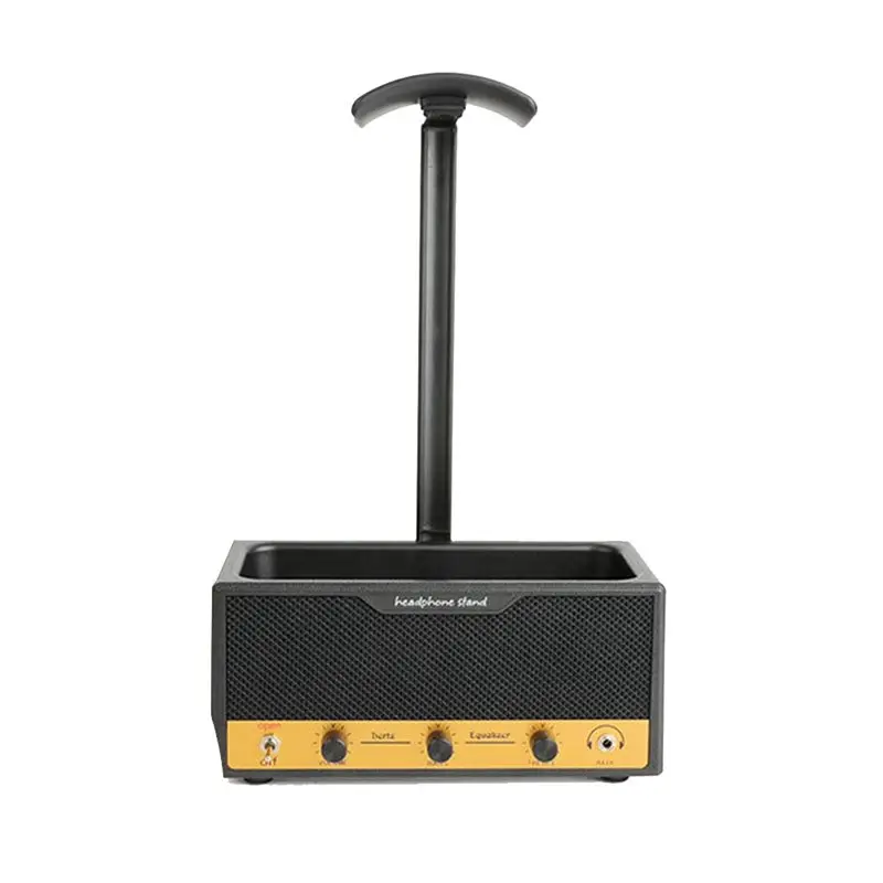 

Многофункциональная подставка для наушников B68C с отсеком для хранения, устойчивый держатель для игровых гарнитур на стол, широко изогнутый дизайн дисплея