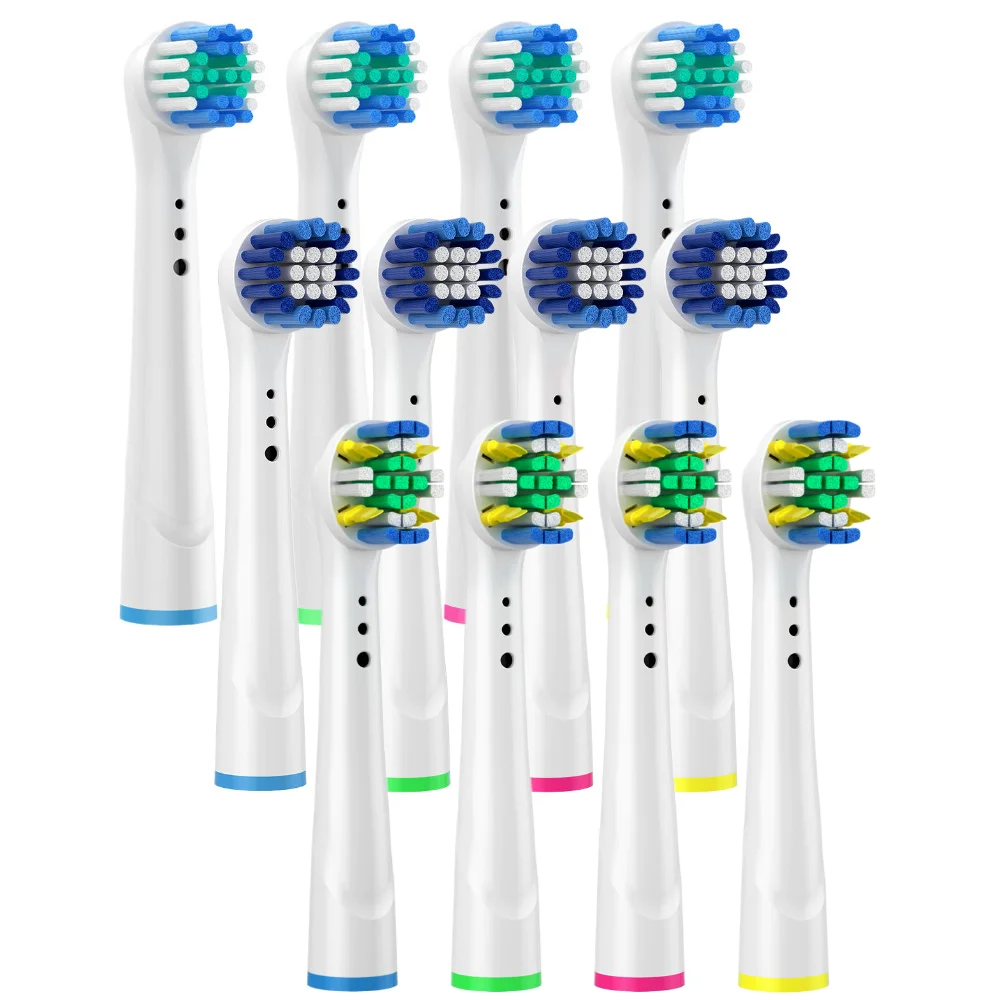 Universal Toothbrush Heads Bicos para Braun Oral B, Floss Action, Precision Clean, 12Pcs